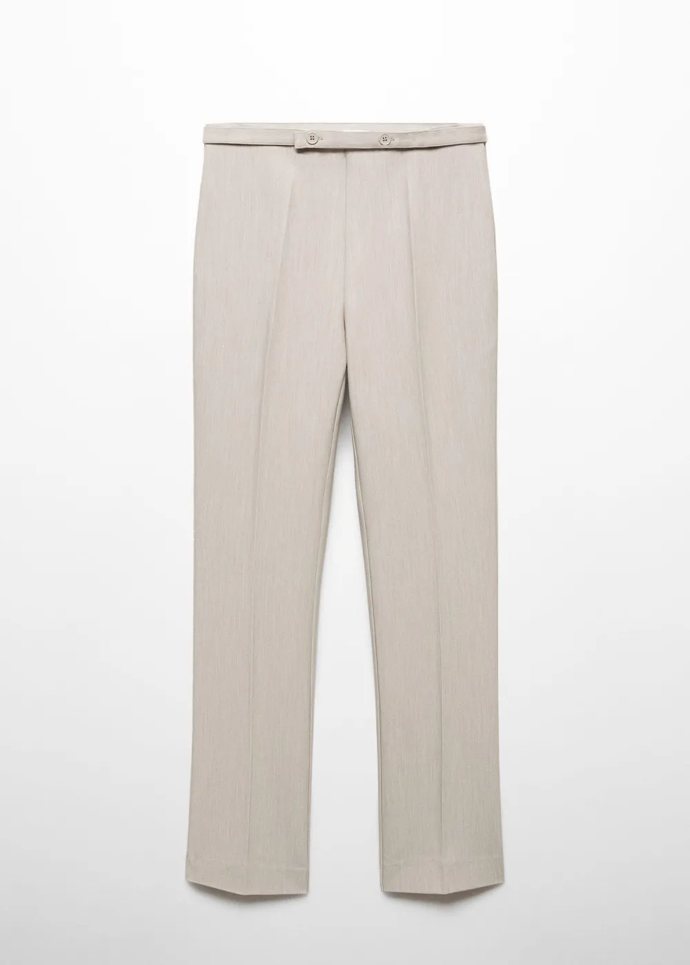 Belt straight-fit pants