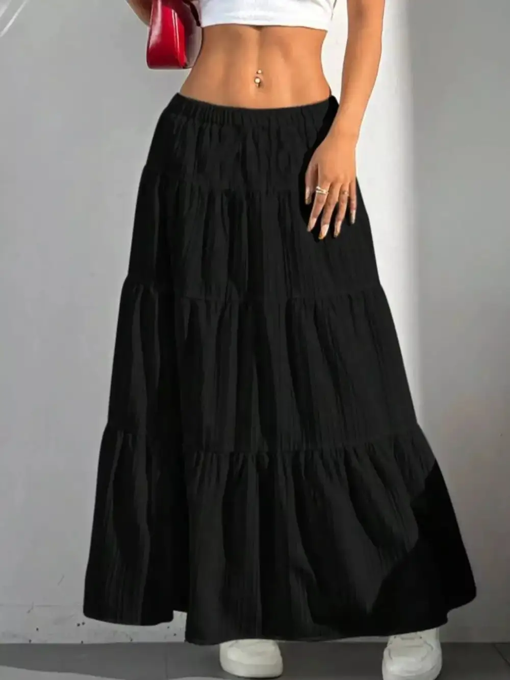 Tiered Flowy Maxi Skirt