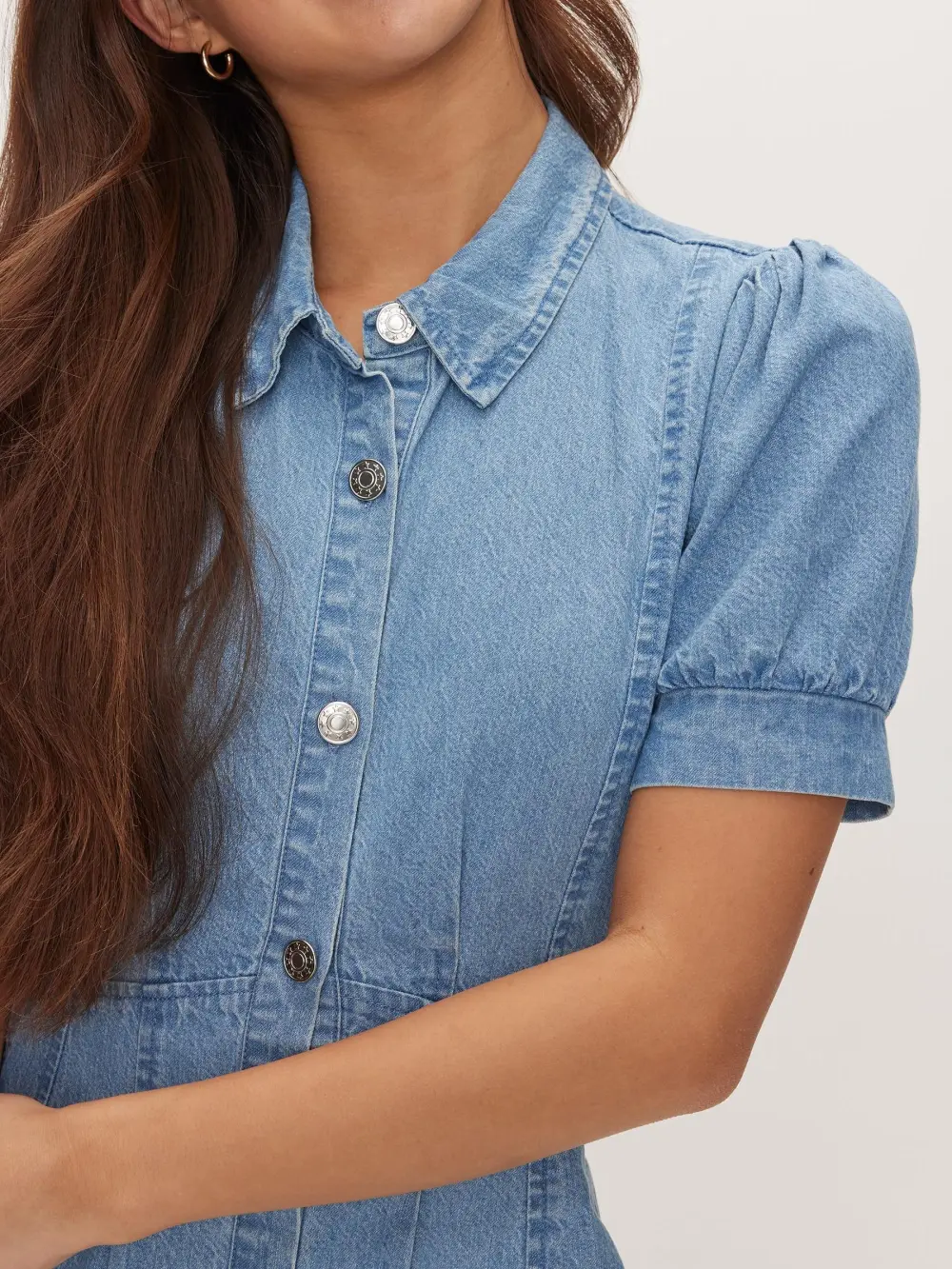 Lapel Casual Style Mini Dress