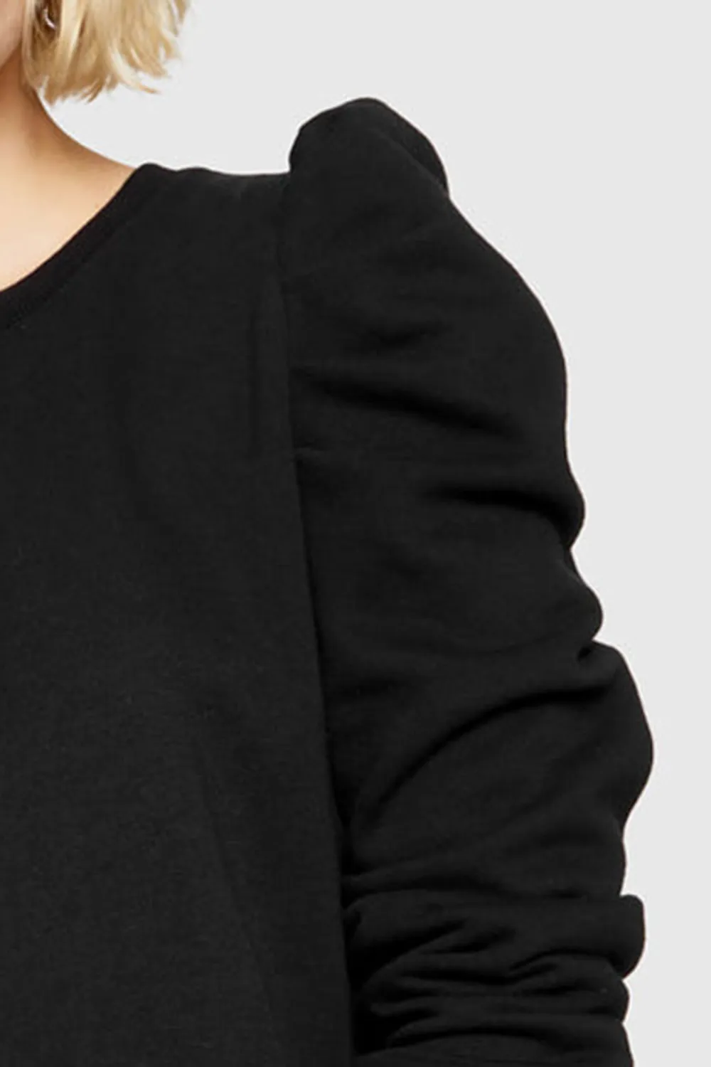 Black Leg Of Mutton Sleeve Hoodie