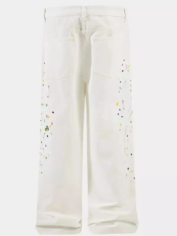 Paint Splatter Artistic Wide Leg Jeans
