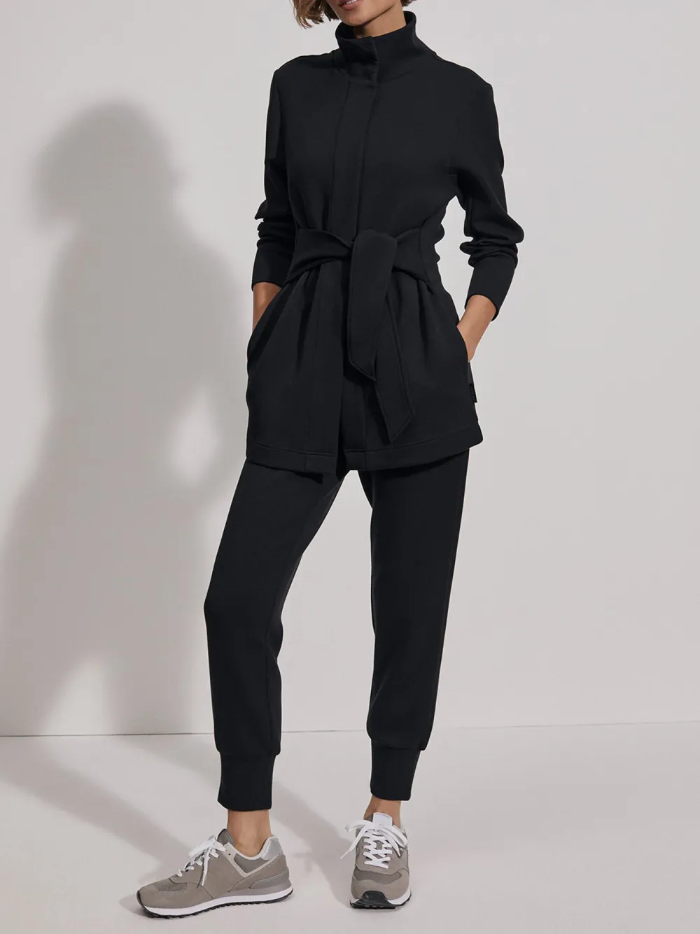 Olive Marl Tie-Front Jackets