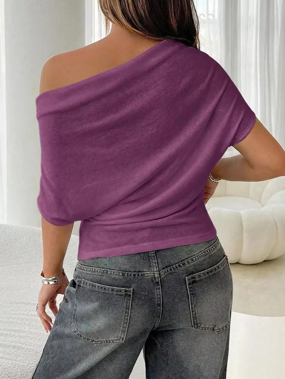 Shoulder Ruched T-Shirt