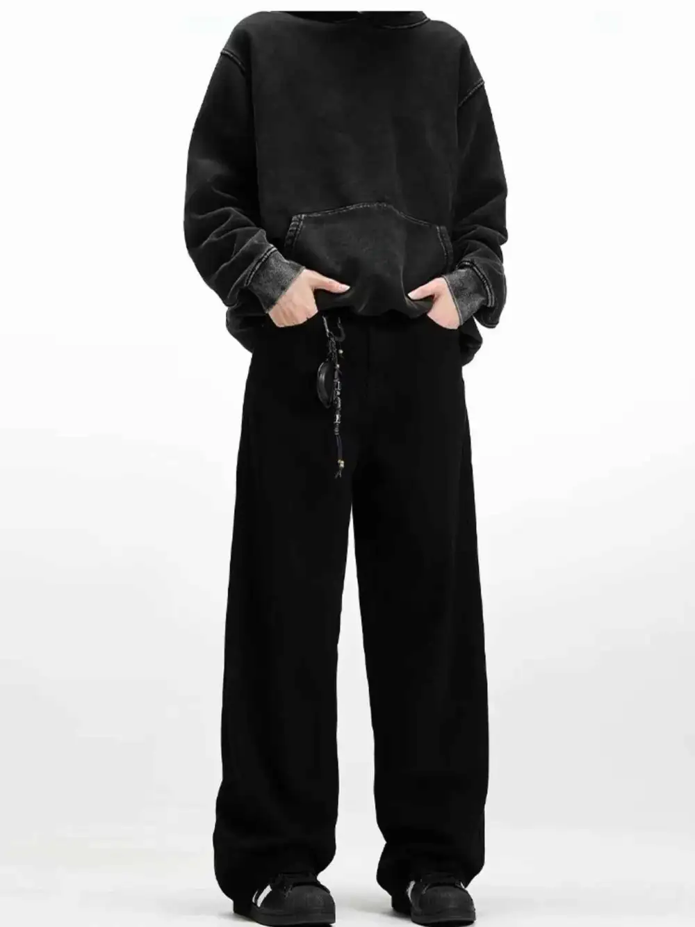 Embroidered Palm Tree Wide Leg Jeans