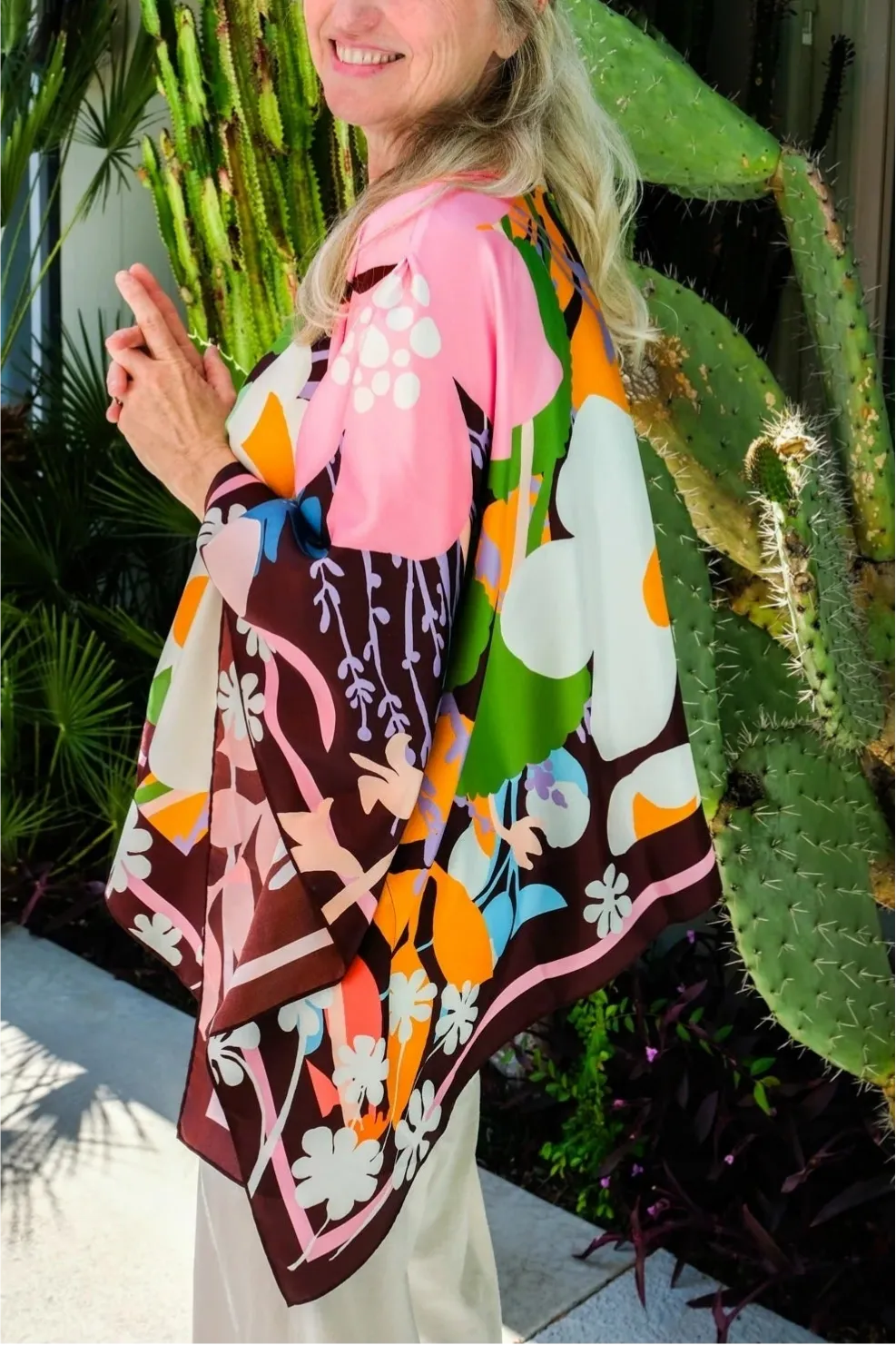 Floral Satin Blouse Top