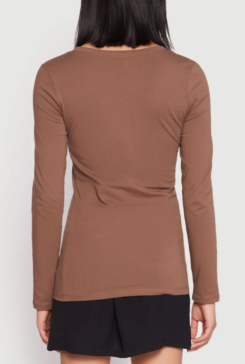 Solid Color Long Sleeved Top