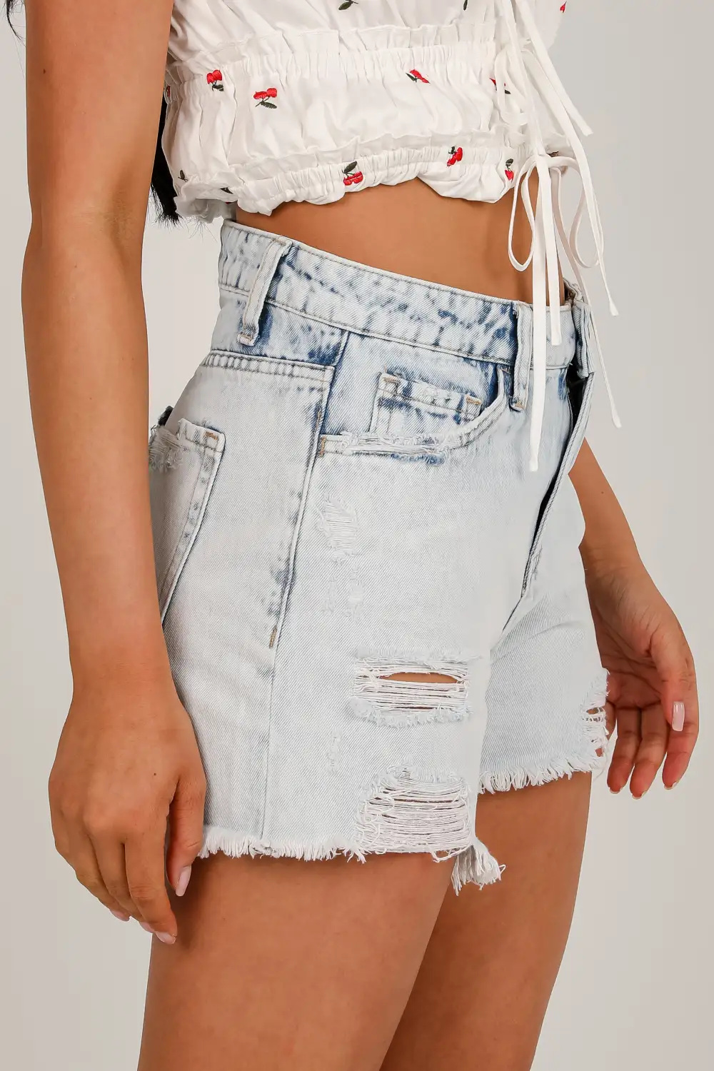 Tailored High Rise Pocketed Shorts