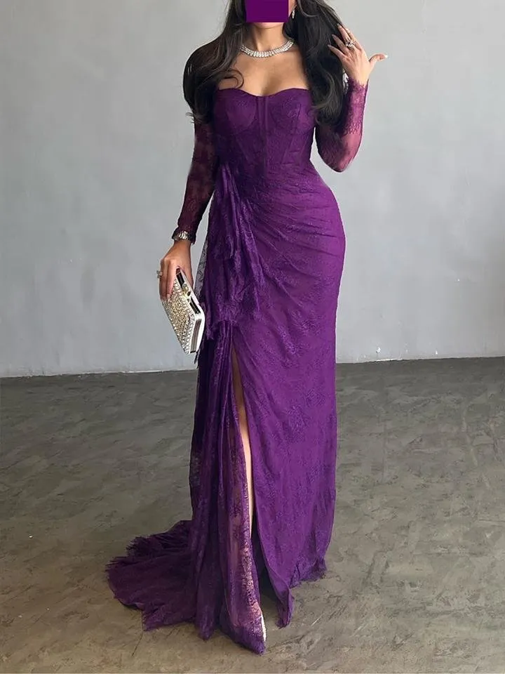 Mermaid Long Neck Maxi Dress