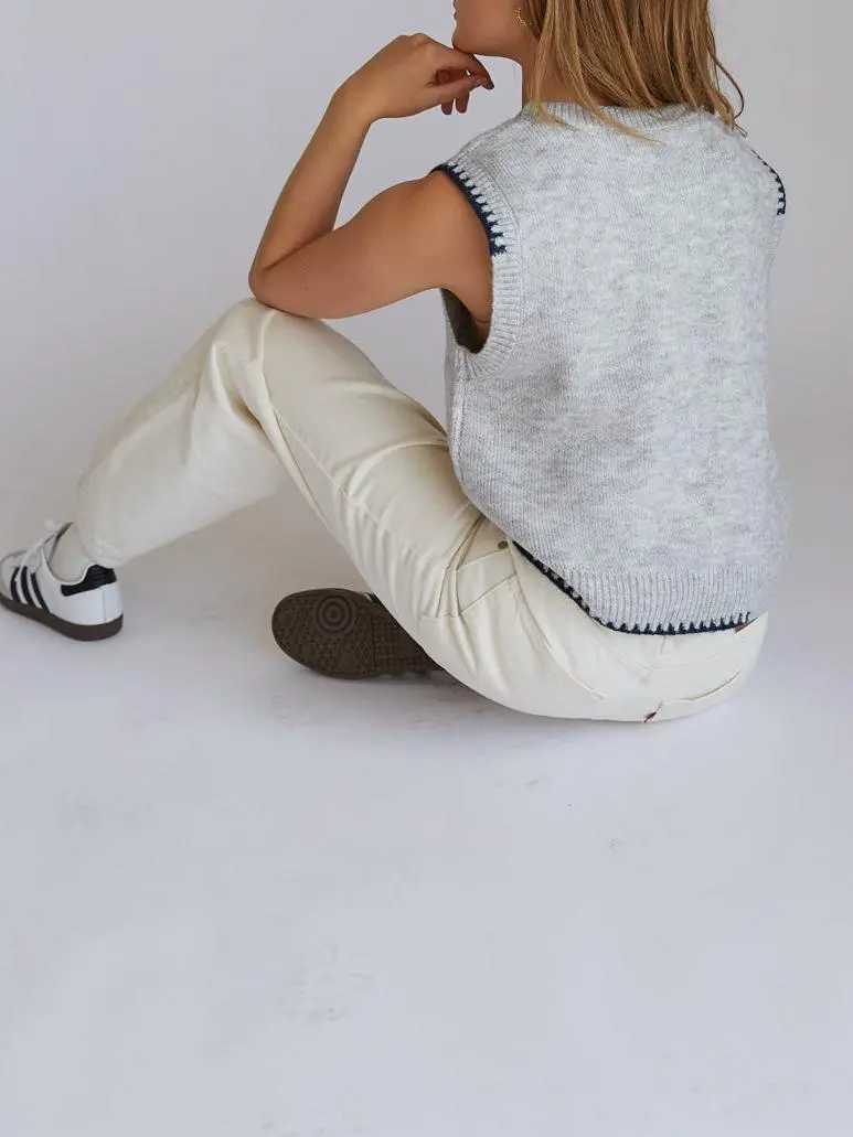 Knit Stitch Sweater Vest