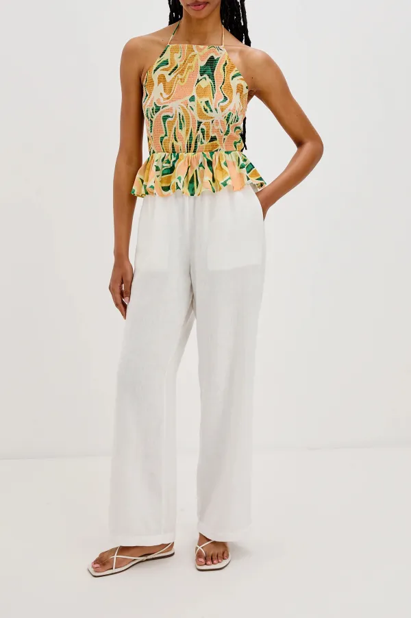 Retro Casual Neckwrap Top