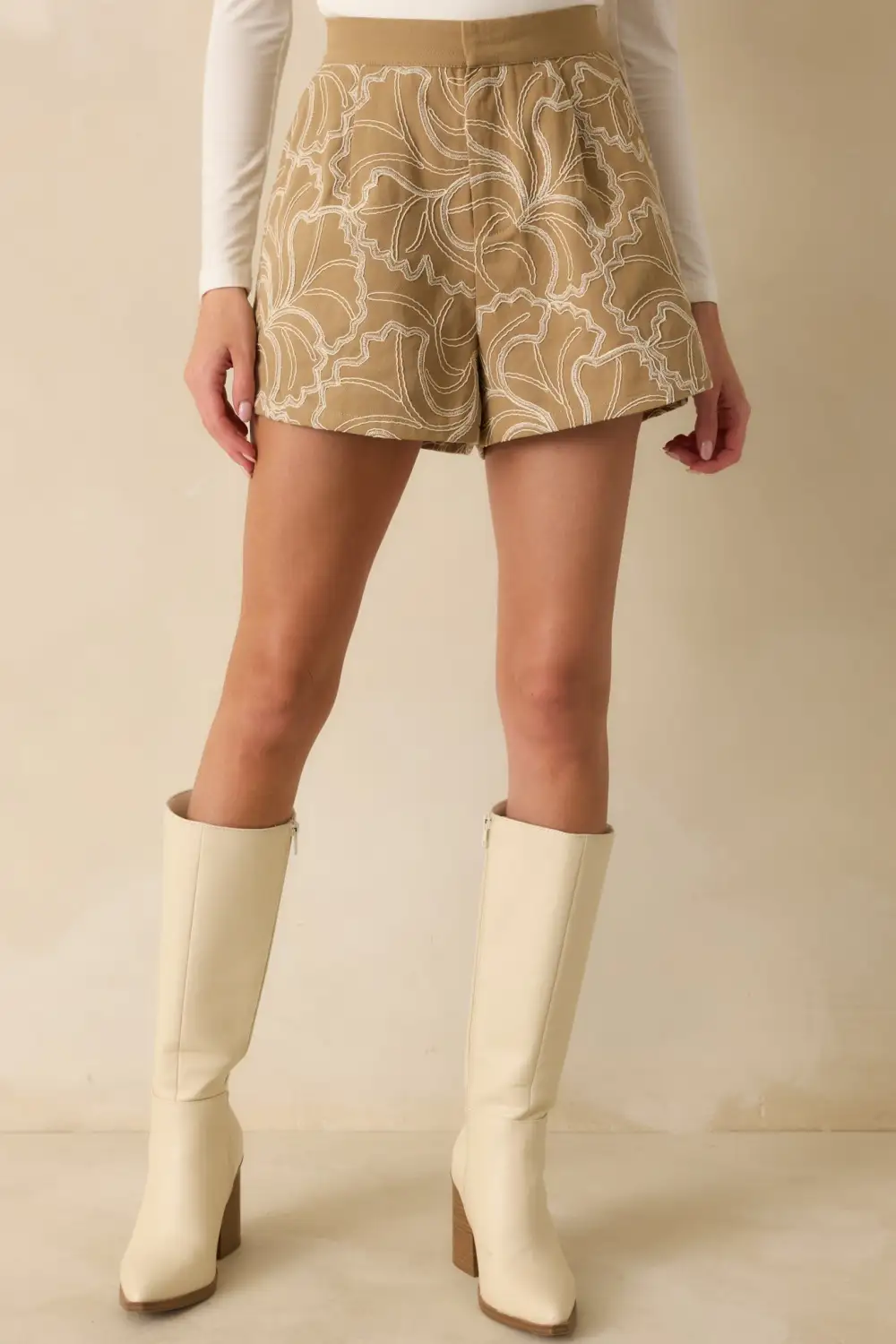Take A Break Cotton Embroidered Shorts