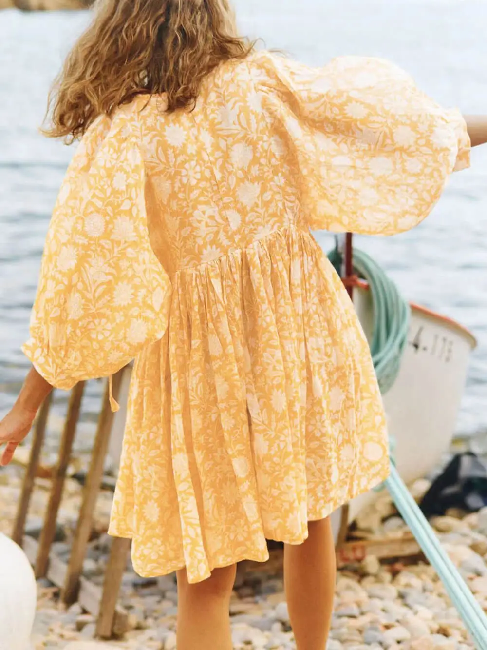Vacation Retro Style Loose Printed Mini Dress