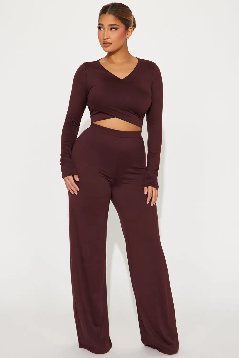 Simple Rules Pant Set - Brown