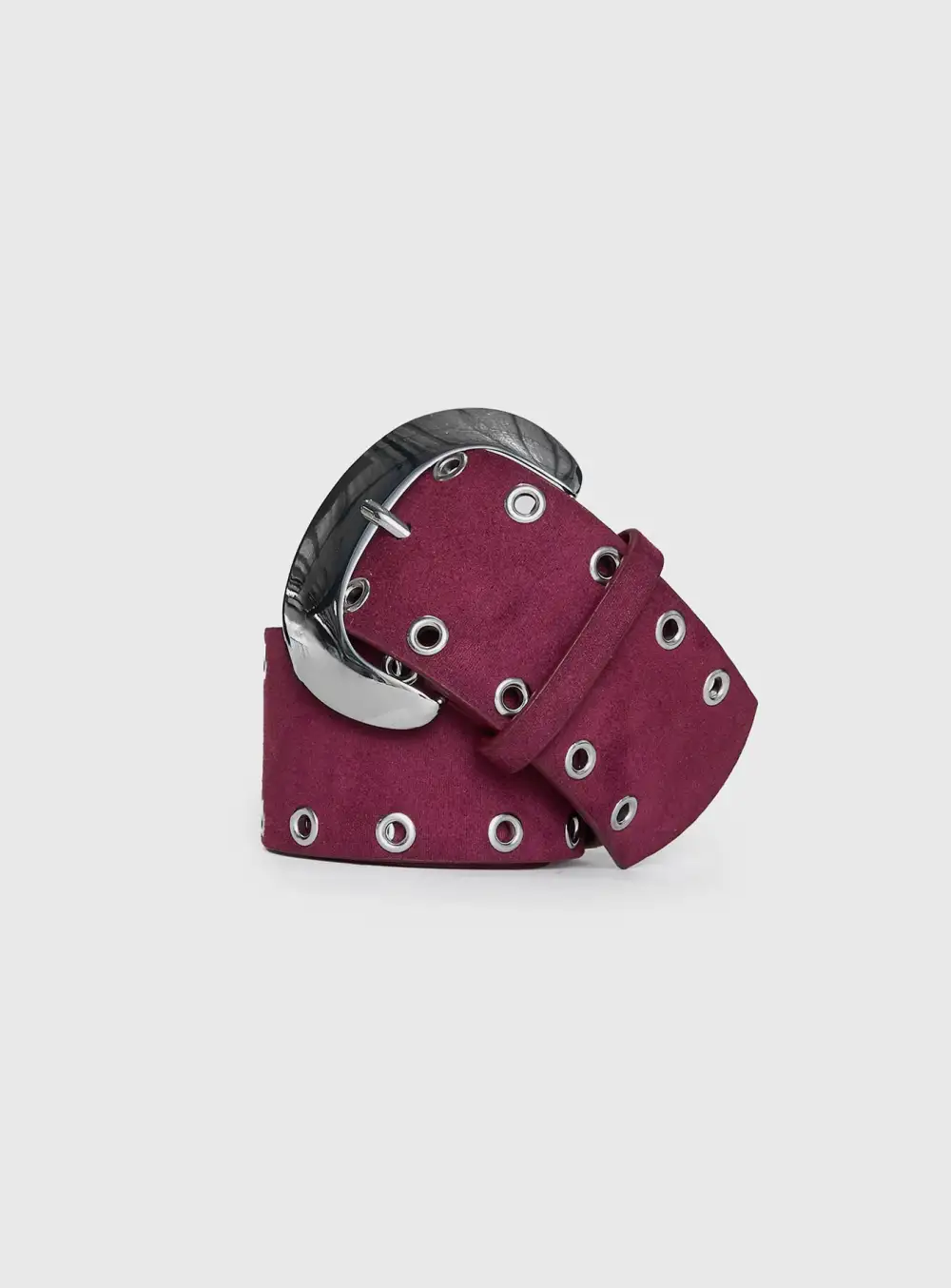 Buckle Suede-Like Tonal Belt