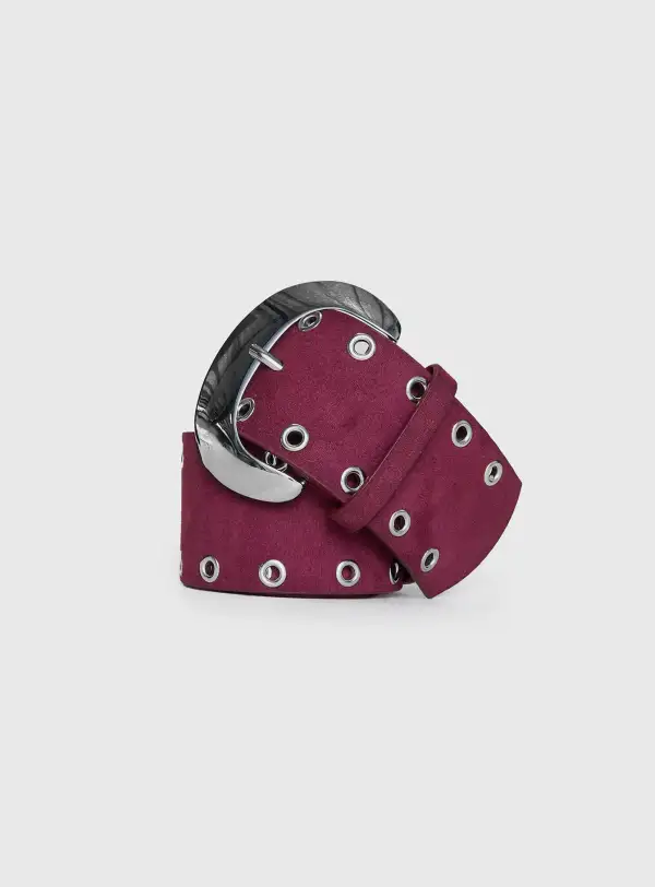 Buckle Suede-Like Tonal Belt