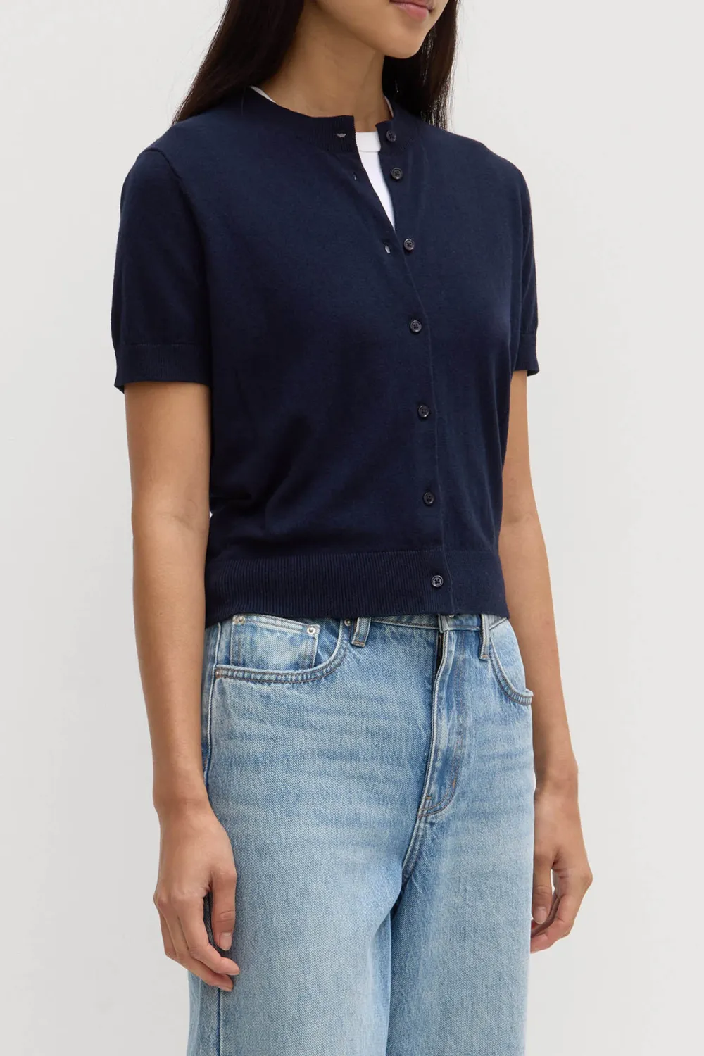 Ribbed Short Sleeved Pullover