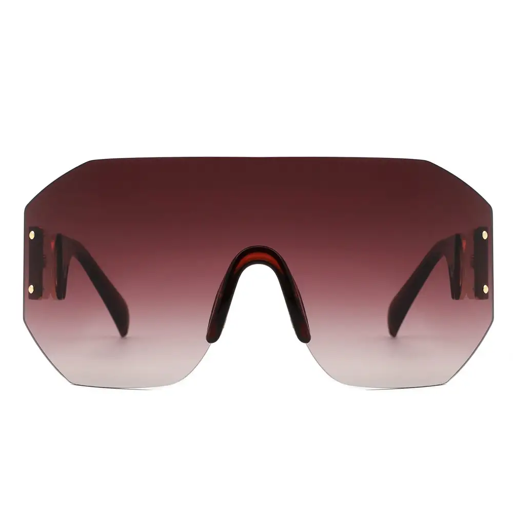 Square Rimless Frame Sunglasses