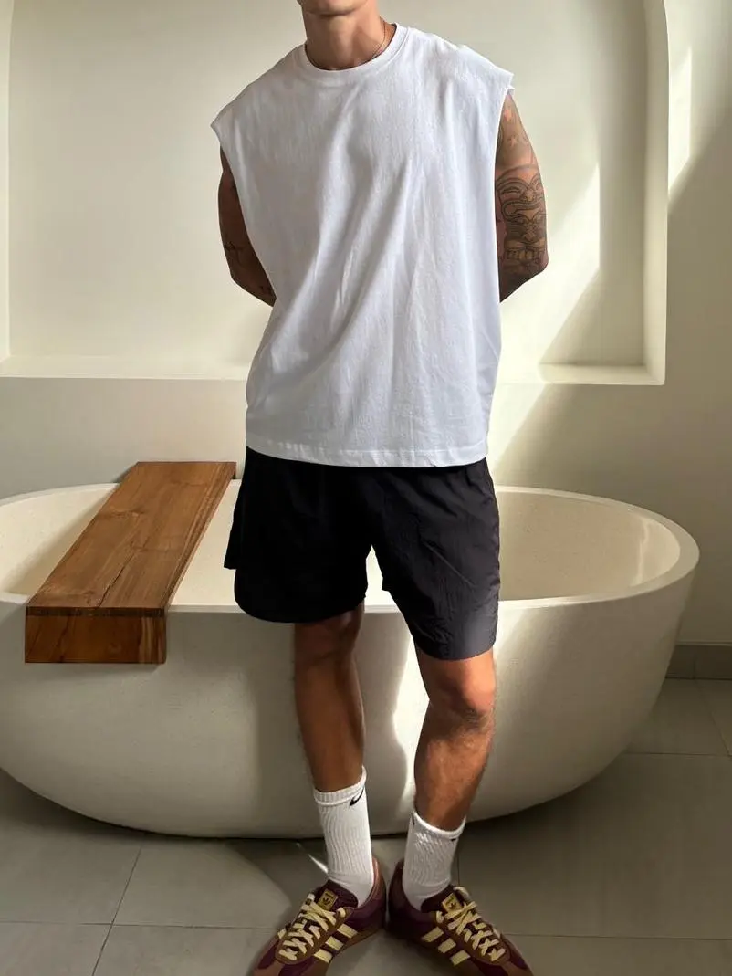 Comfortable And Soft Versatile White Cotton Vest