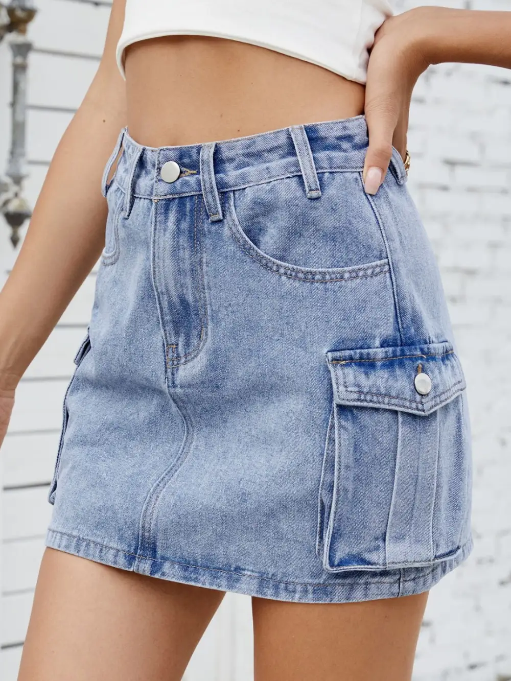 Cargo Denim Moni Wear Skirt