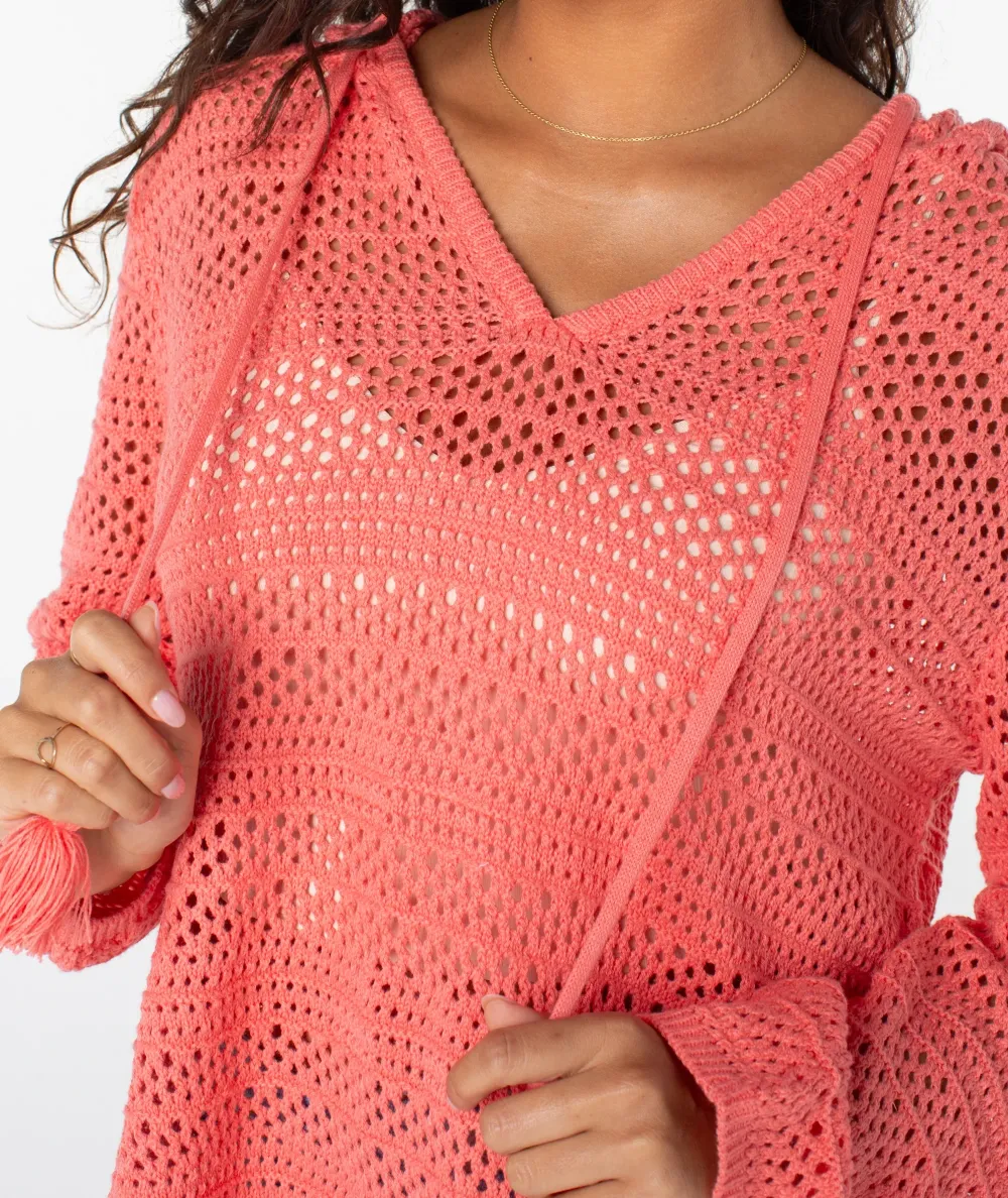 Women's Knitted Hooded Sweater