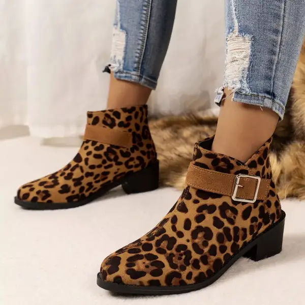 Polished Pointed Toe Block Heel Boots