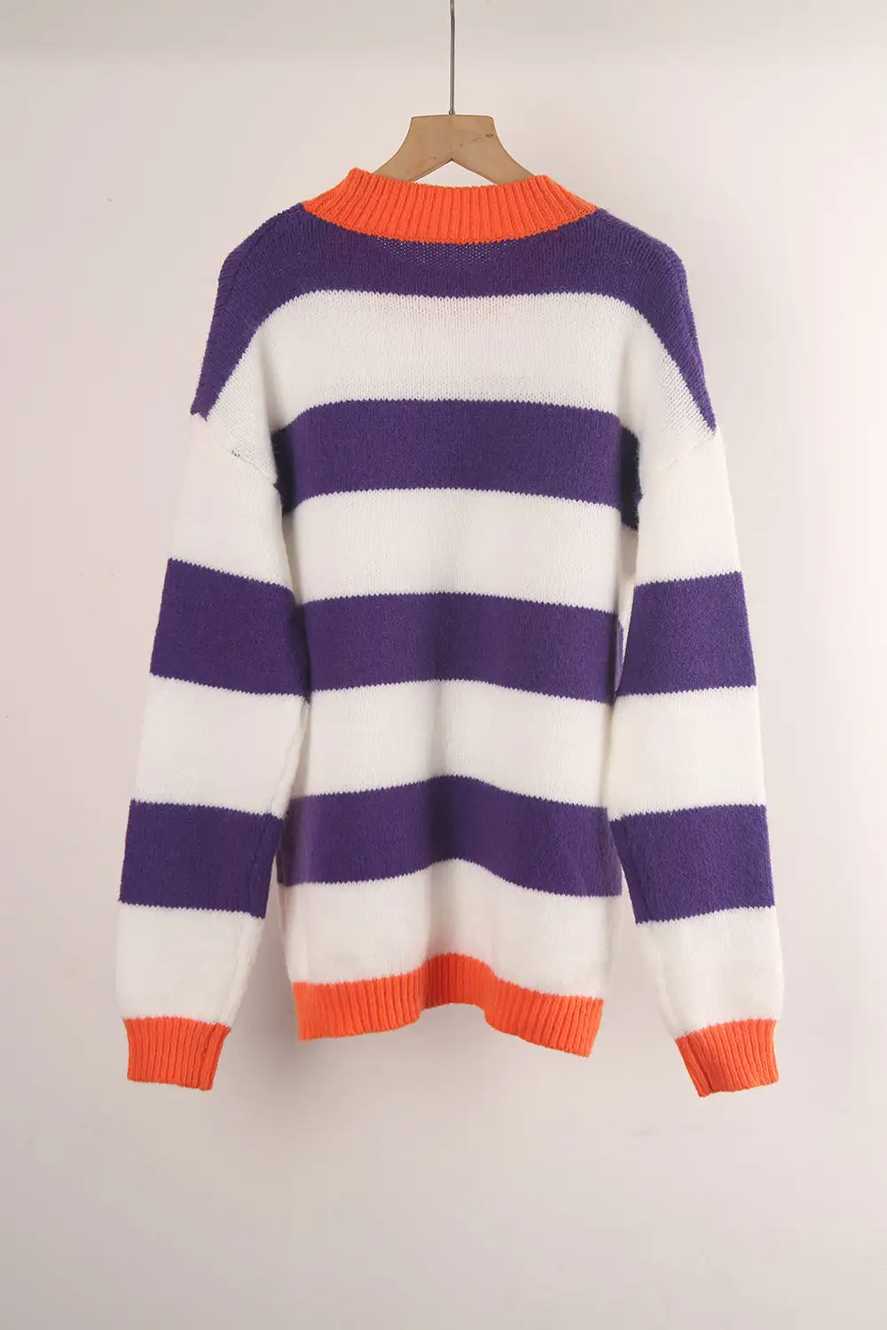 Winter Striped Stitching Sweater