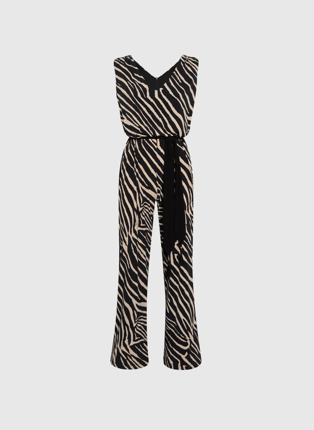 Wide-Leg Jumpsuit With Zebra Stripes