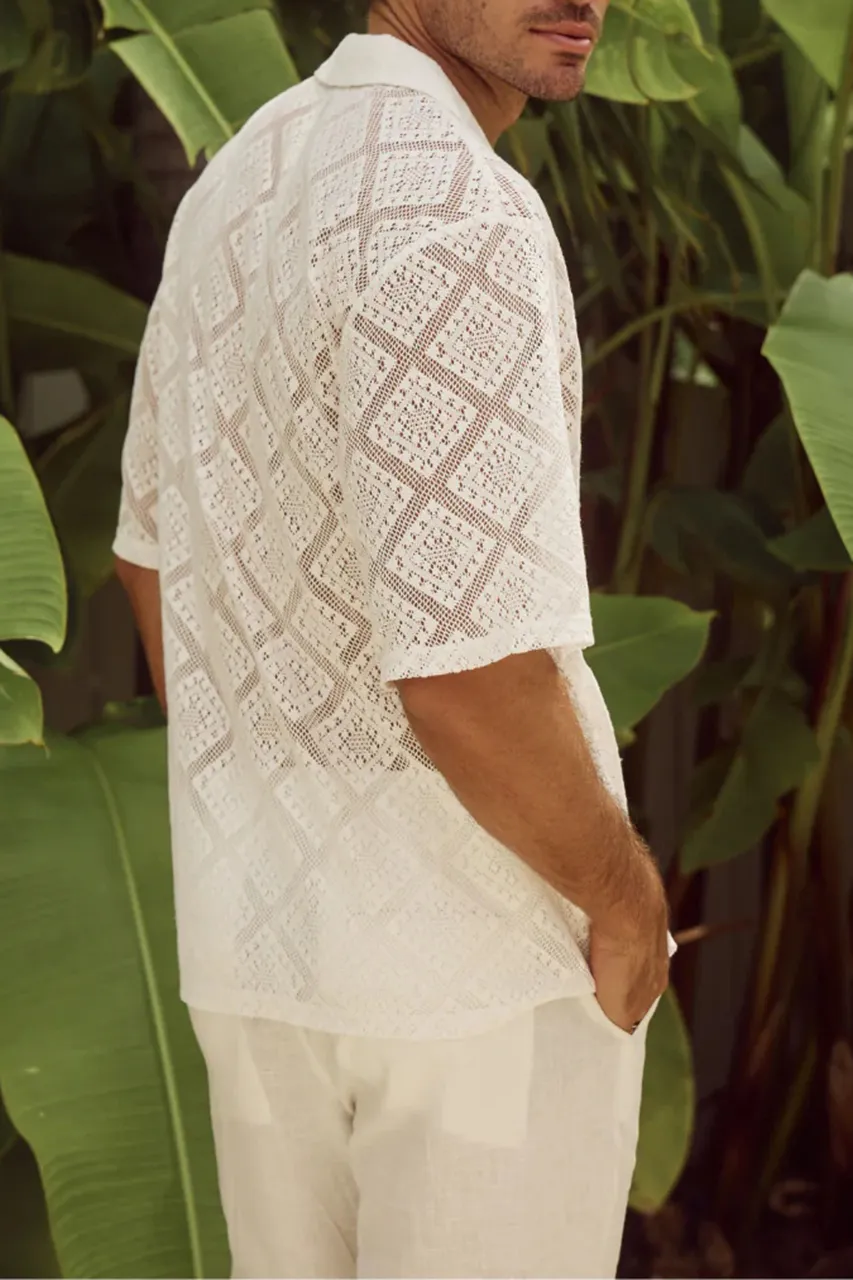 MESH WHITE TULUM SHIRT