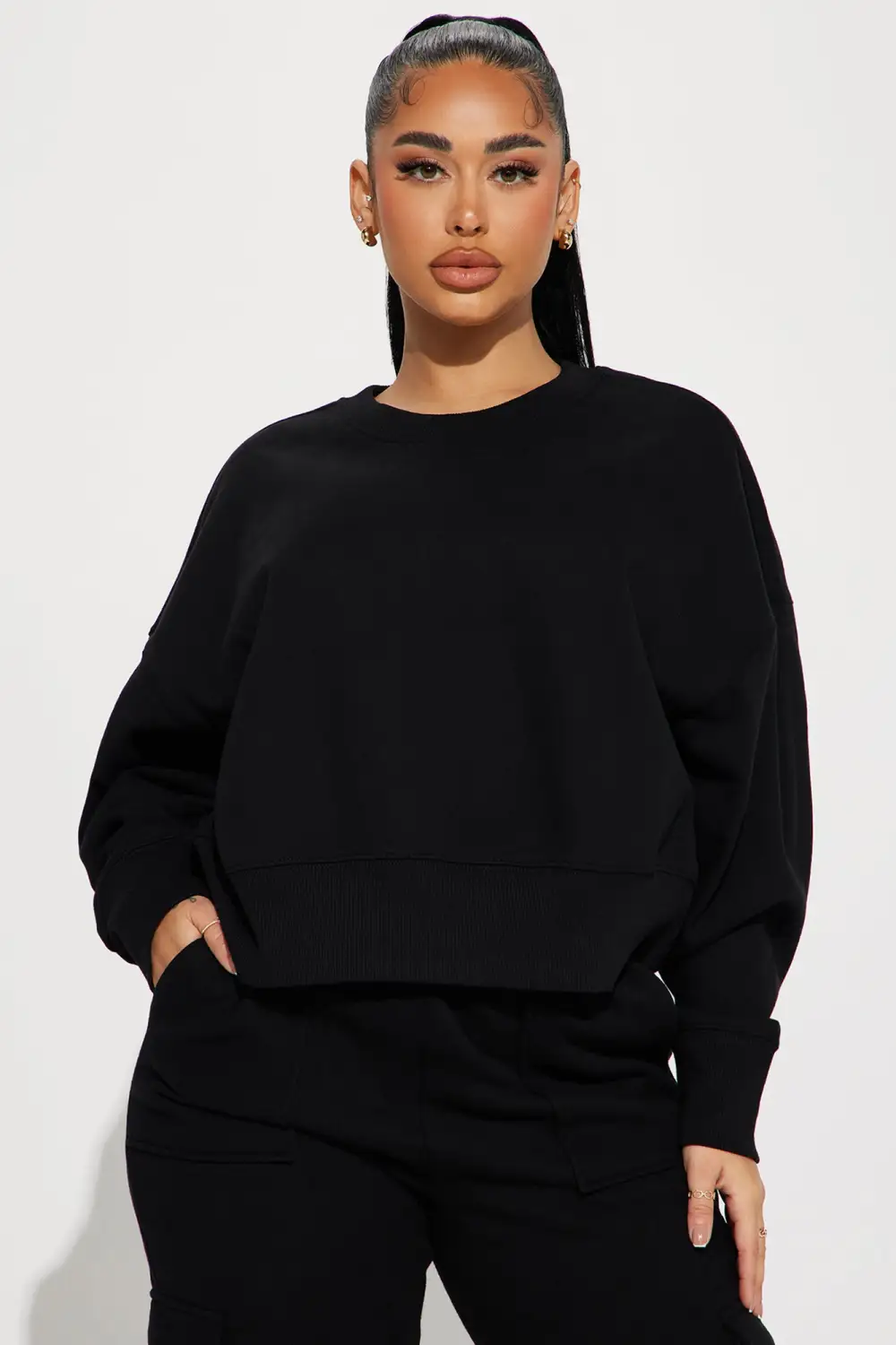 Follow Me Around Sweatsuit - Black
