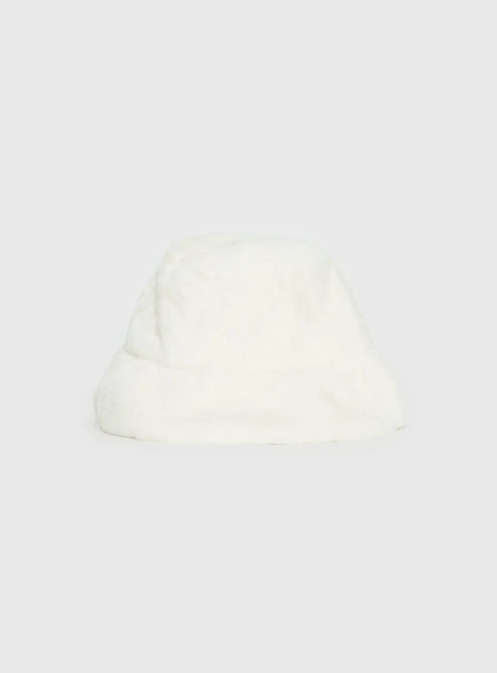 Plush Bucket Hat White