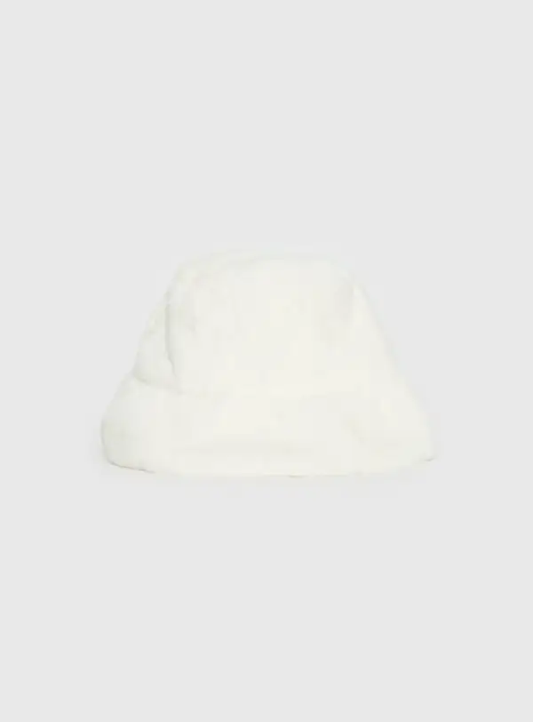 Plush Bucket Hat White