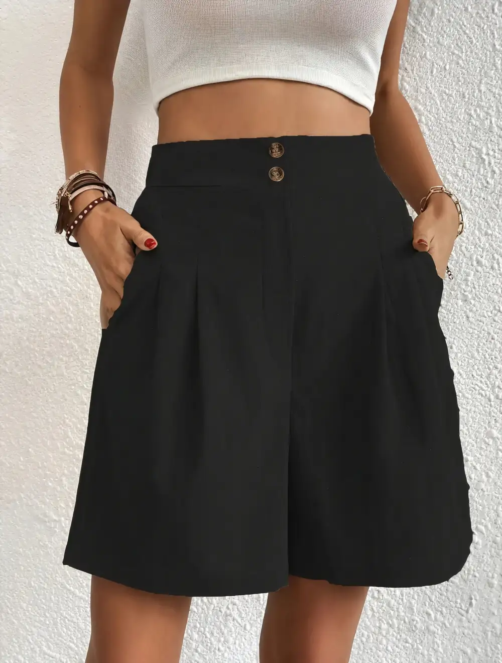 High Waisted Cargo Shorts