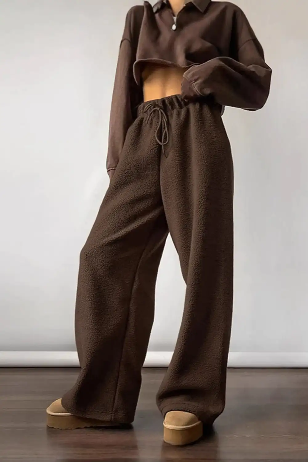 Fleece Elastic Waist Pants