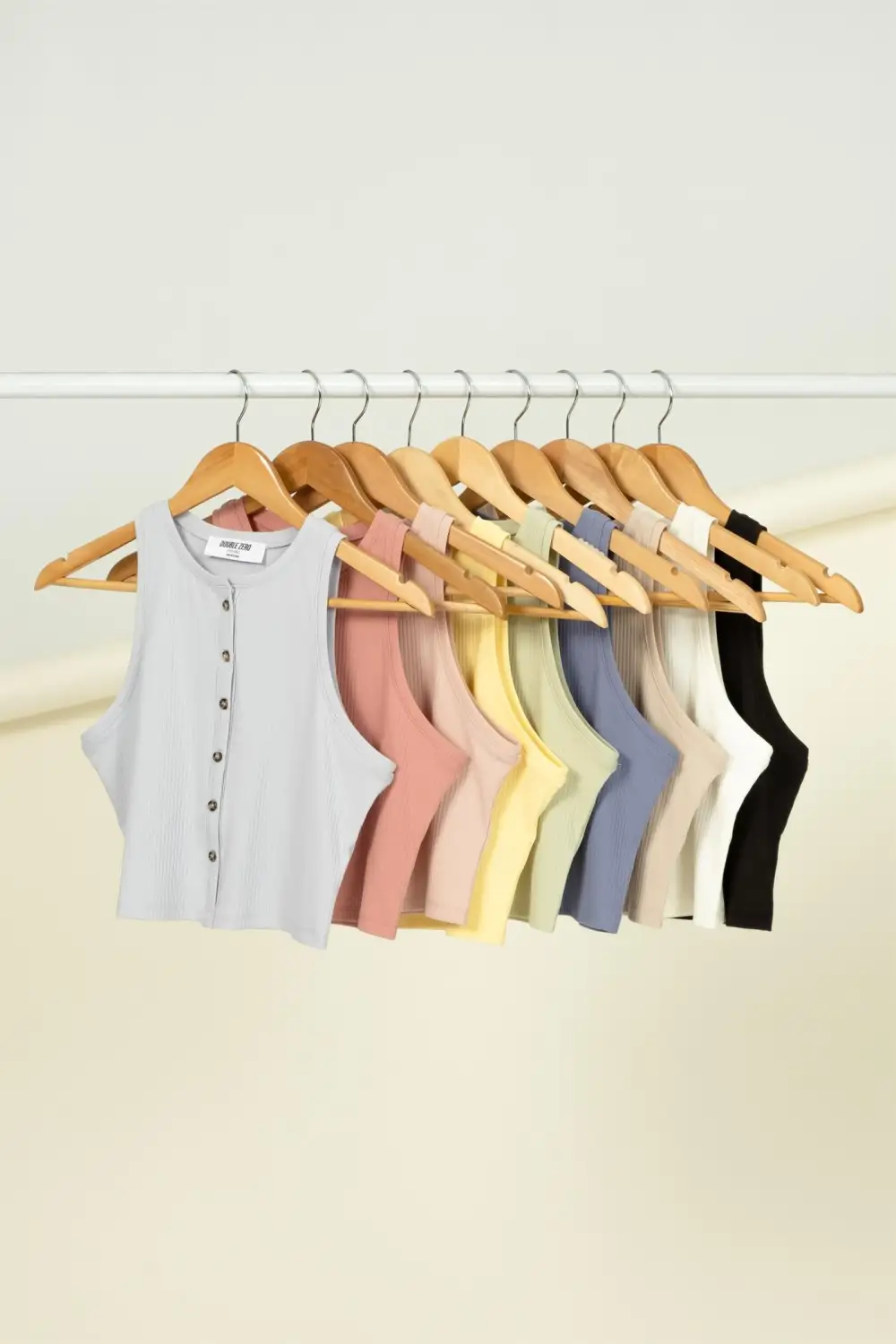 Button Front Sleeveless Crop Shirt