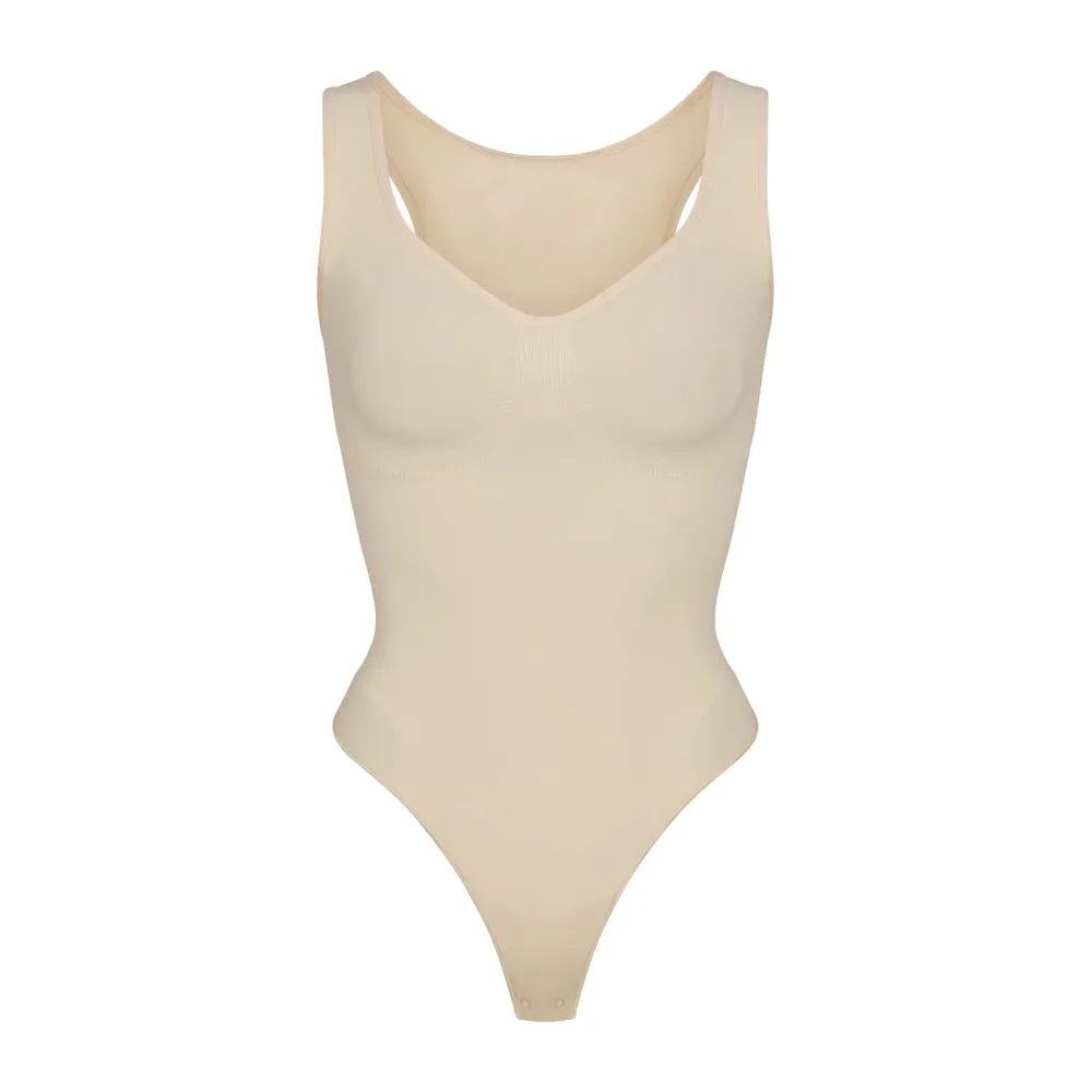 Scoop Neck Thong Bodysuit