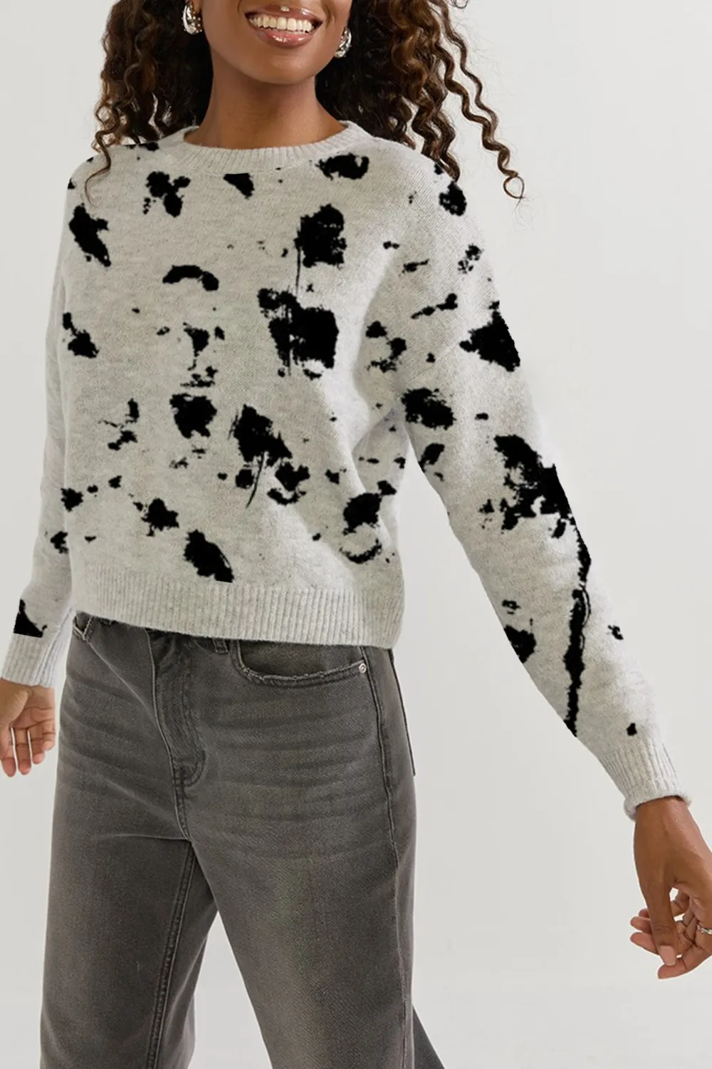 Nicole Sleeve Heart Cutout Sweater