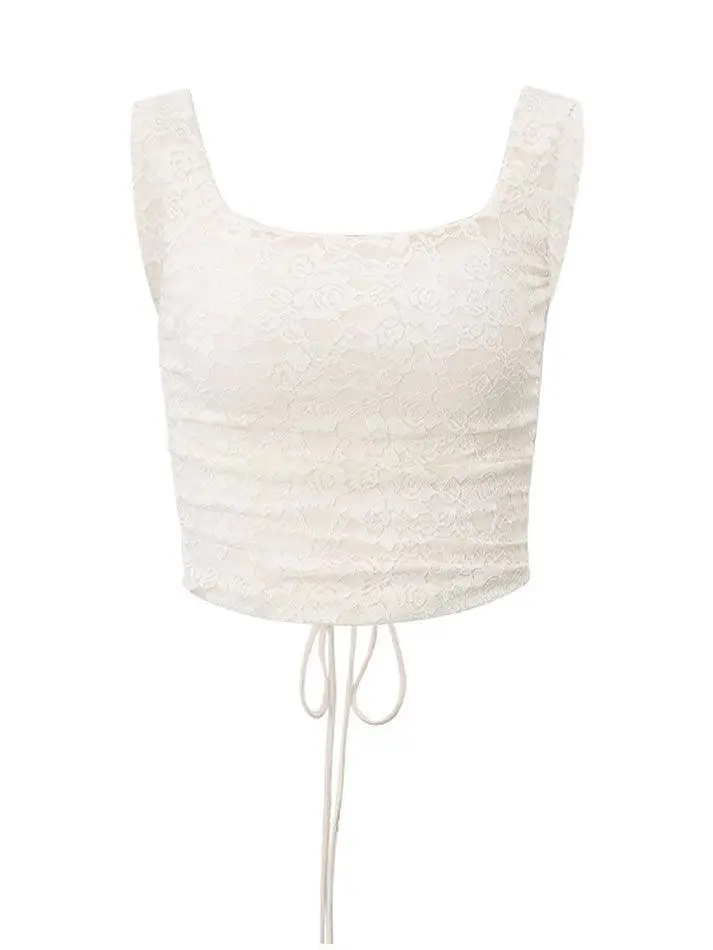 Lace Sheer Braided Tank Top