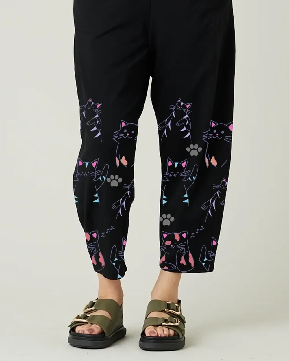BLACK COTTON JERSEY JUMPSUIT
