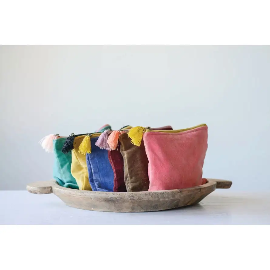 Zip Cotton Pouch Bag