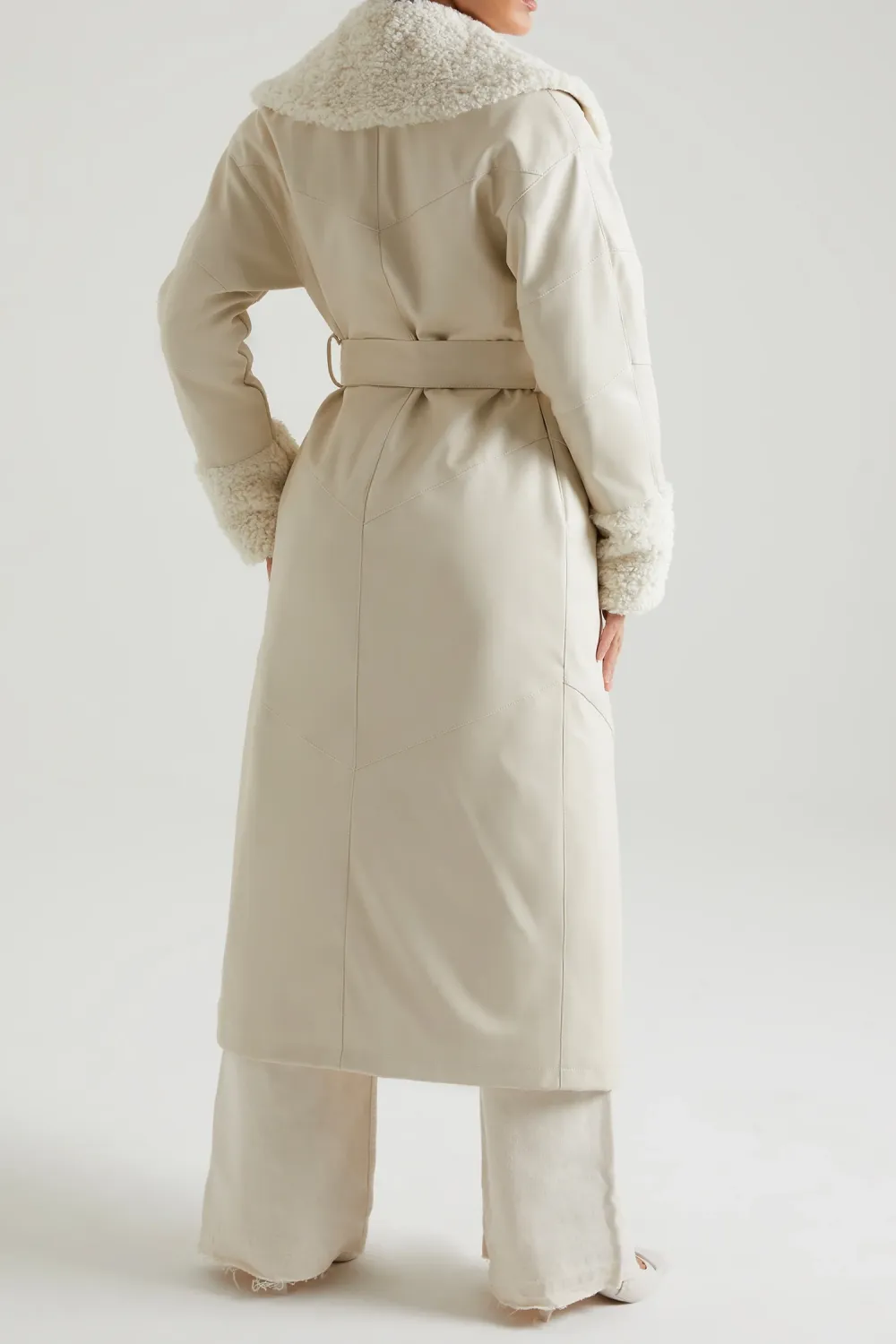 Oversized Warm Tie Waist Coat