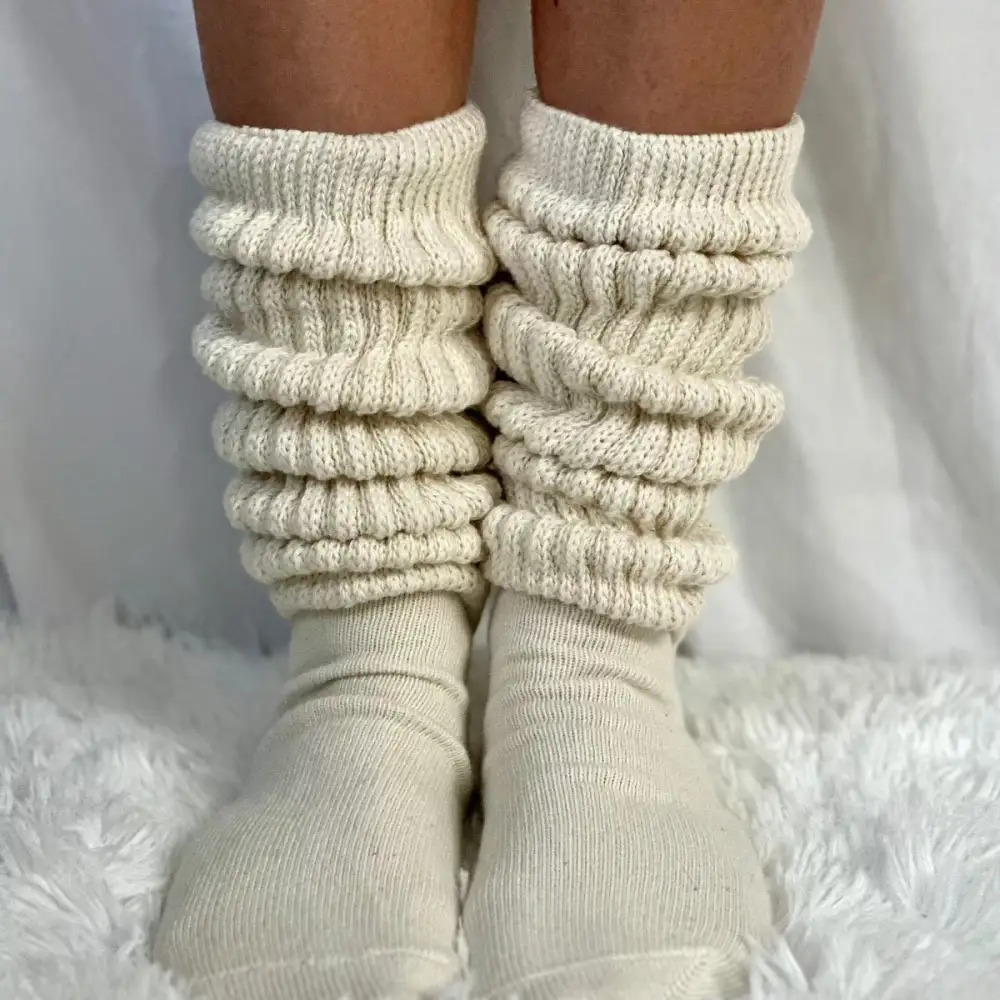 ULTIMATE  cotton slouch socks women - natural