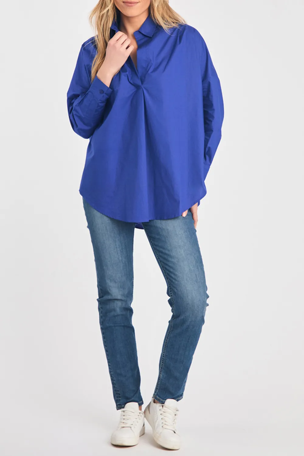 Cotton Long Sleeve Pullover Women's Shirt