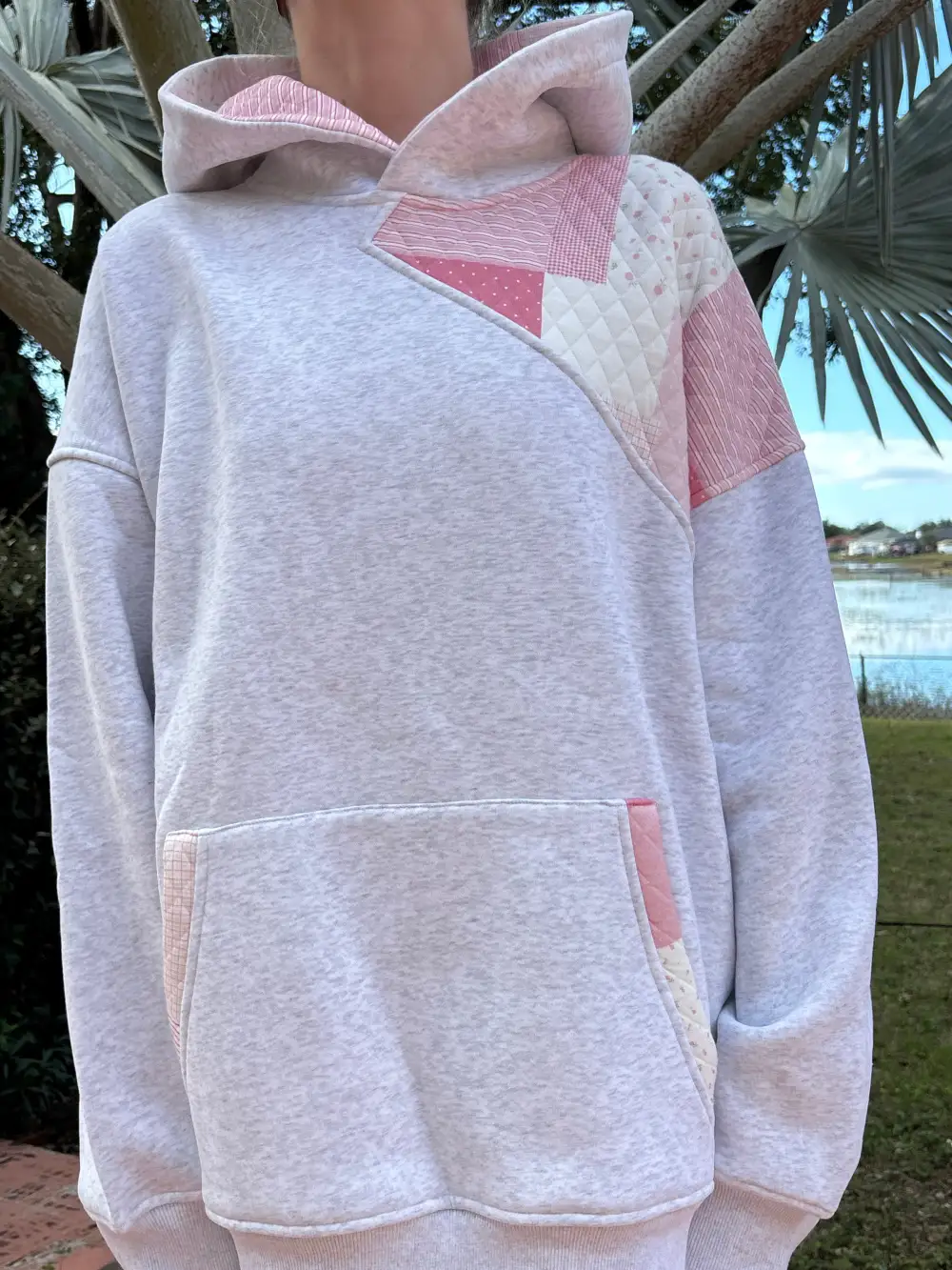 Everyday Quilted Patchwork Hoodie