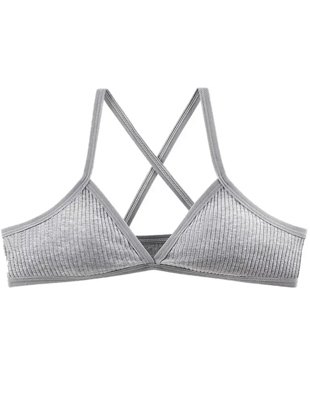 Wireless Sports Bra Comfort and Style with Cross-Strap Bra & Bralette