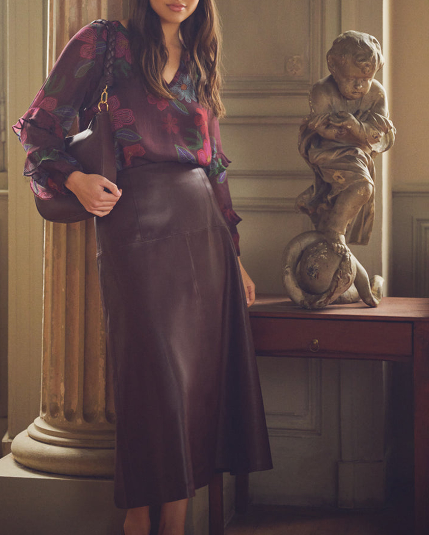 Faux Leather Skirt