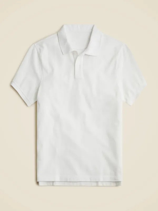 White Short Sleeve Classic Polo Shirt