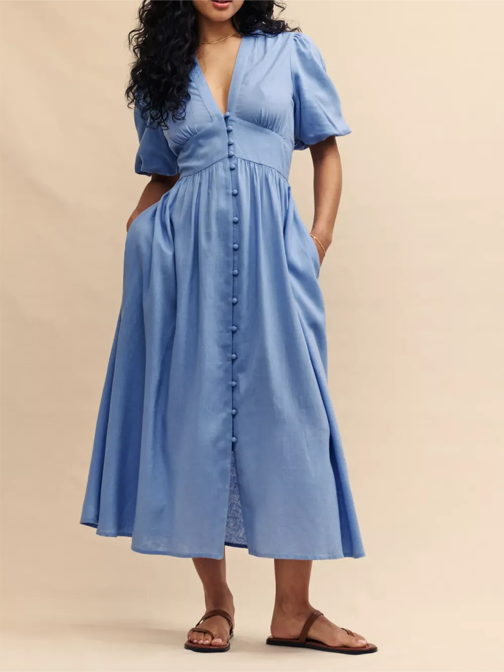 Starlight Puff Sleeve Midaxi Dress