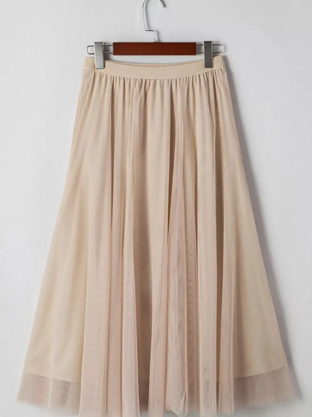 Mesh Tulle Midi Skirt