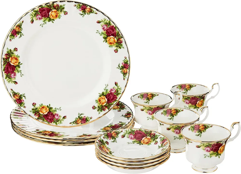 Royal Albert Old Country Roses 12-Piece Dinnerware Set, Multi