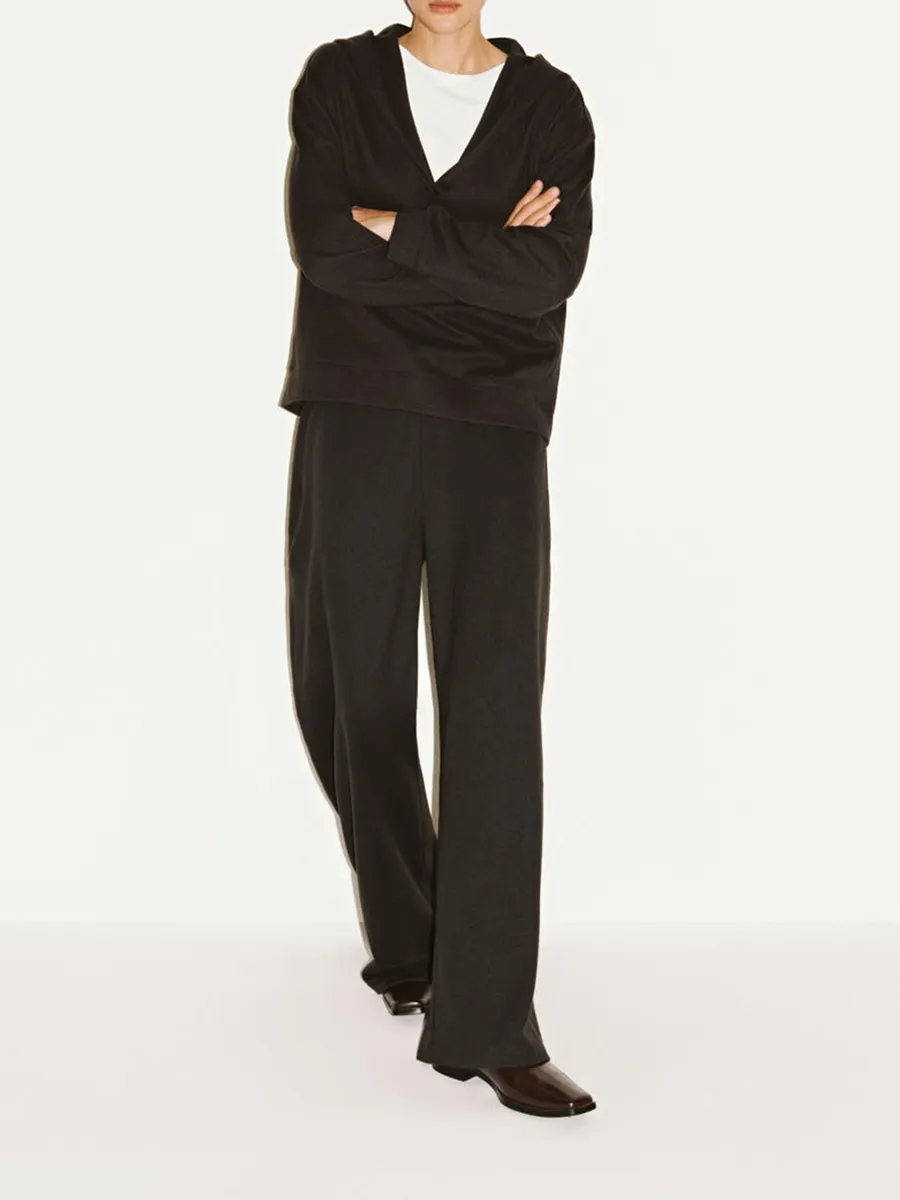 A Casual Brown V-Neck Hoodie For Ladies